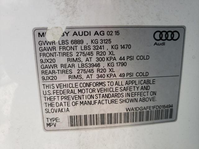 Photo 9 VIN: WA1DGAFE1FD015494 - AUDI Q7 PRESTIG 