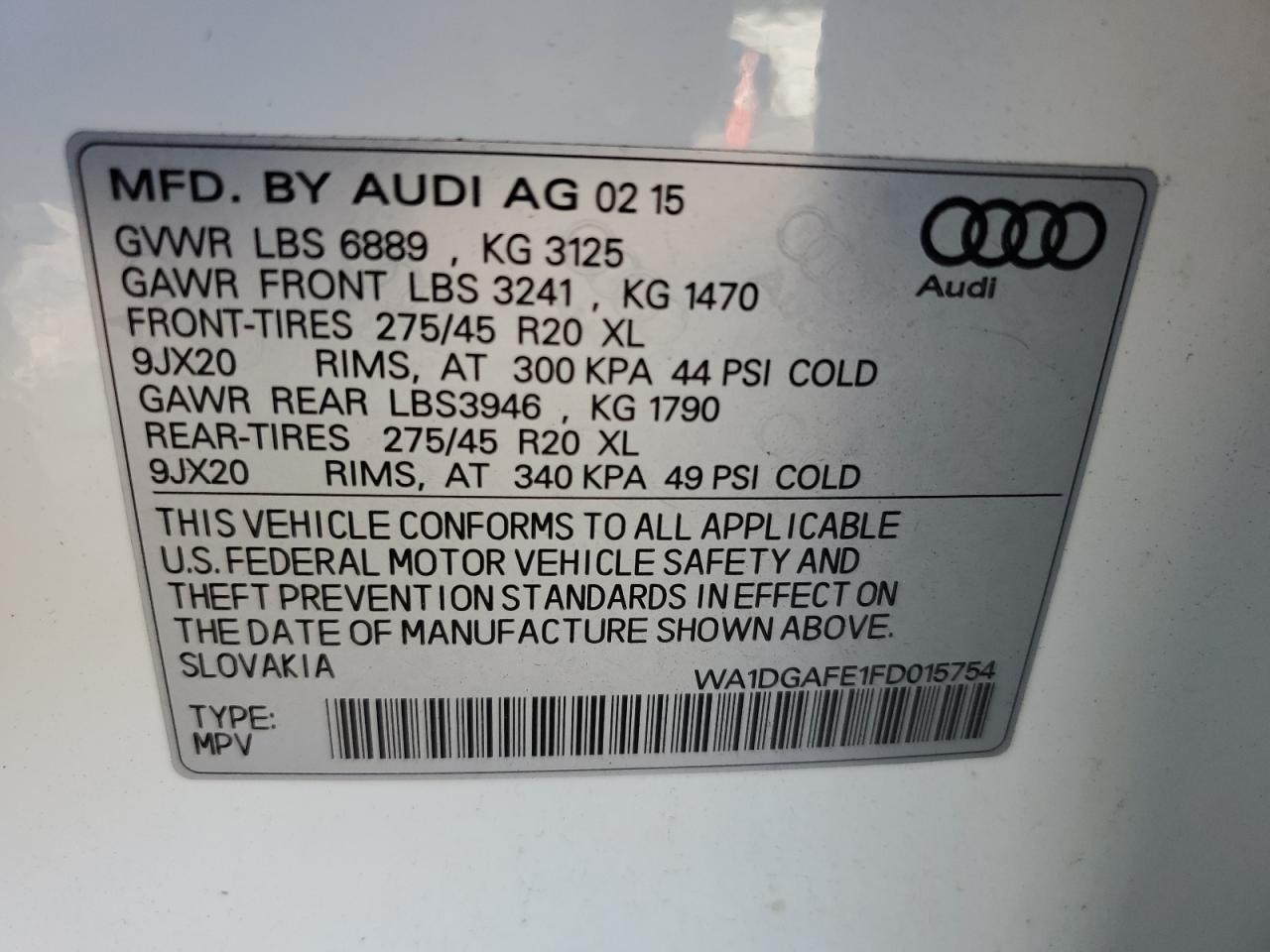 Photo 12 VIN: WA1DGAFE1FD015754 - AUDI Q7 