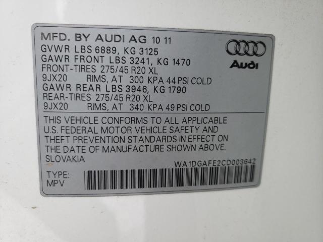 Photo 12 VIN: WA1DGAFE2CD003642 - AUDI Q7 PRESTIG 