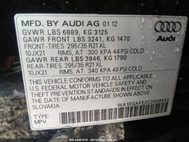 Photo 8 VIN: WA1DGAFE2CD006542 - AUDI Q7 