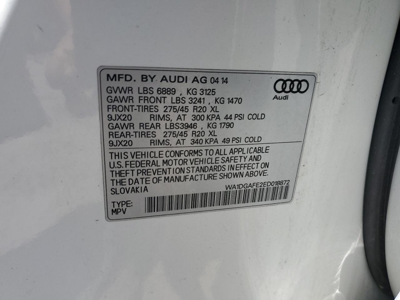 Photo 12 VIN: WA1DGAFE2ED018872 - AUDI Q7 