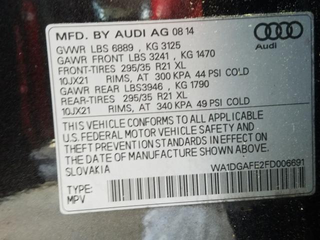 Photo 9 VIN: WA1DGAFE2FD006691 - AUDI Q7 PRESTIG 