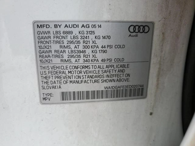 Photo 12 VIN: WA1DGAFE3ED020744 - AUDI Q7 