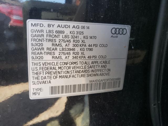 Photo 9 VIN: WA1DGAFE3FD003685 - AUDI Q7 PRESTIG 