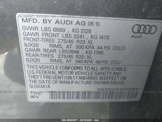 Photo 8 VIN: WA1DGAFE4FD032614 - AUDI Q7 