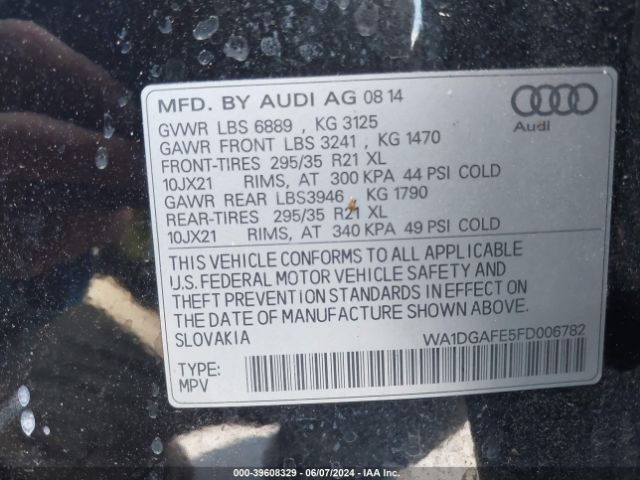 Photo 8 VIN: WA1DGAFE5FD006782 - AUDI Q7 