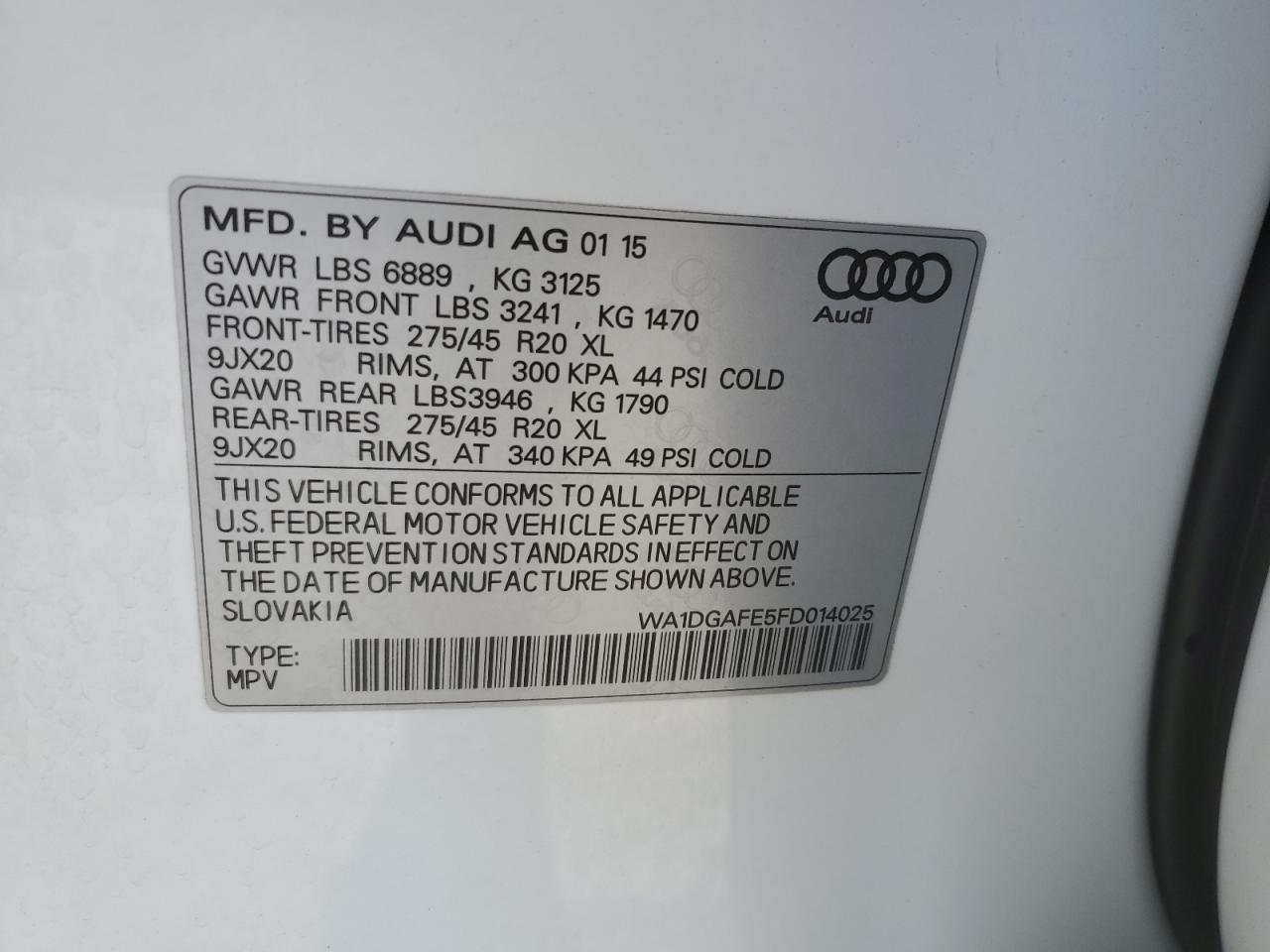 Photo 13 VIN: WA1DGAFE5FD014025 - AUDI Q7 