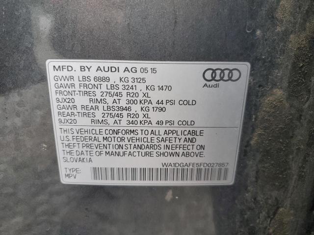 Photo 12 VIN: WA1DGAFE5FD027857 - AUDI Q7 PRESTIG 