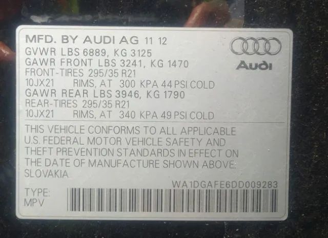 Photo 8 VIN: WA1DGAFE6DD009283 - AUDI Q7 