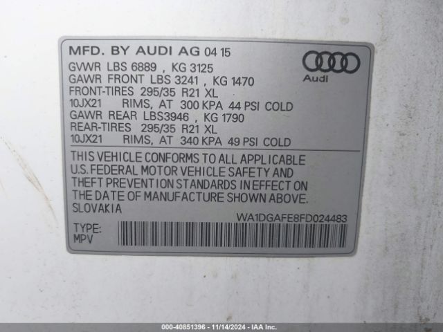 Photo 8 VIN: WA1DGAFE8FD024483 - AUDI Q7 