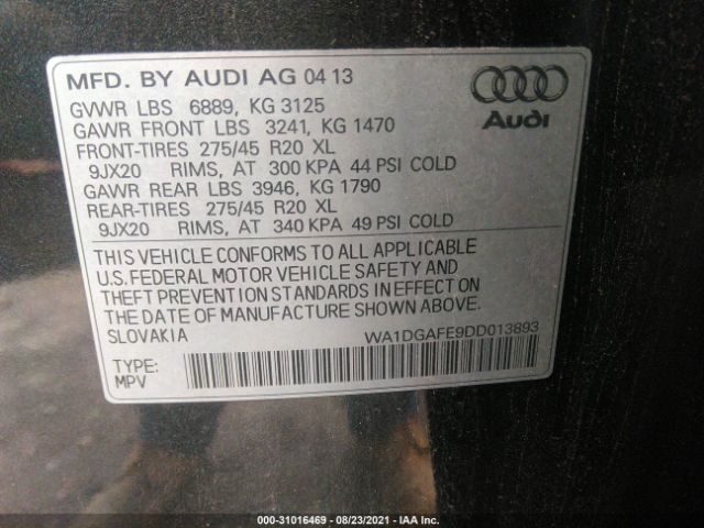 Photo 8 VIN: WA1DGAFE9DD013893 - AUDI Q7 