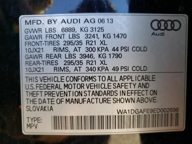 Photo 9 VIN: WA1DGAFE9ED002698 - AUDI Q7 PRESTIG 