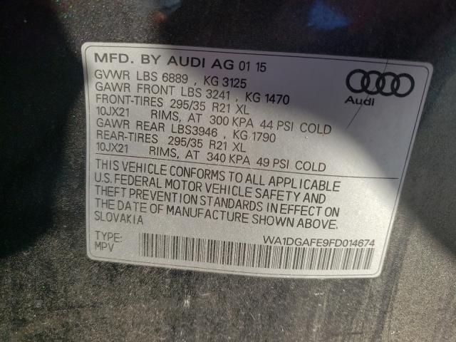 Photo 9 VIN: WA1DGAFE9FD014674 - AUDI Q7 PRESTIG 