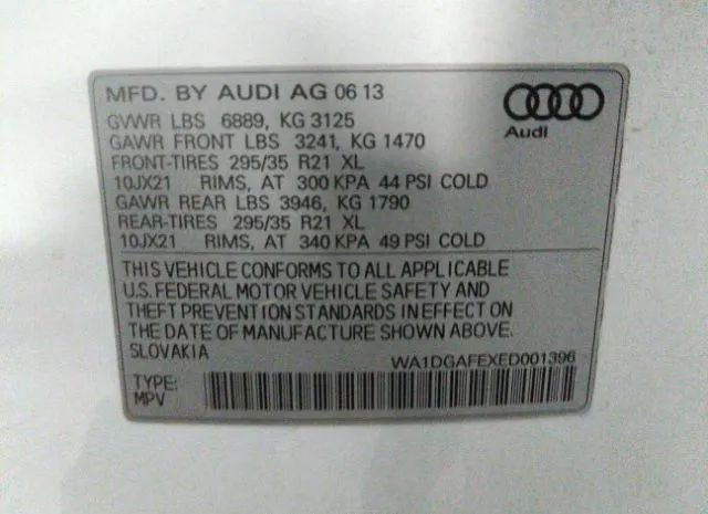 Photo 8 VIN: WA1DGAFEXED001396 - AUDI Q7 