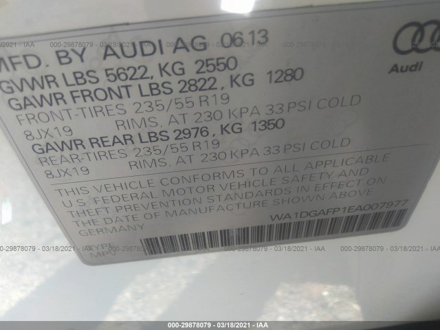 Photo 8 VIN: WA1DGAFP1EA007977 - AUDI Q5 