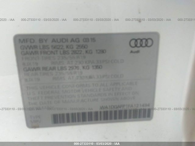 Photo 8 VIN: WA1DGAFP1FA121494 - AUDI Q5 