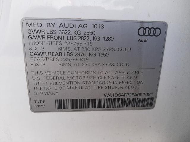 Photo 9 VIN: WA1DGAFP2EA051681 - AUDI Q5 PREMIUM 