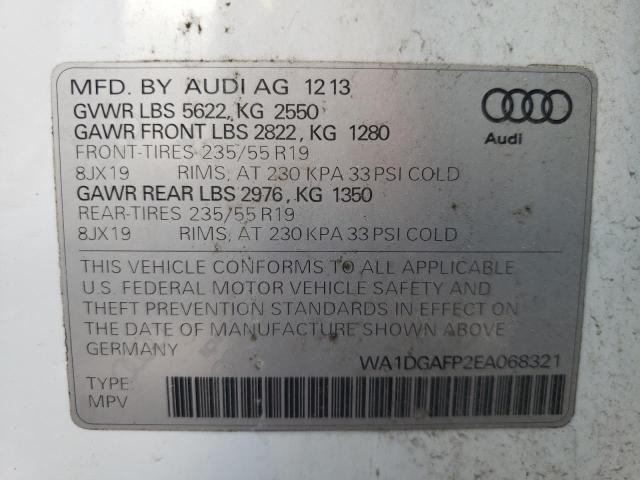 Photo 9 VIN: WA1DGAFP2EA068321 - AUDI Q5 PREMIUM 