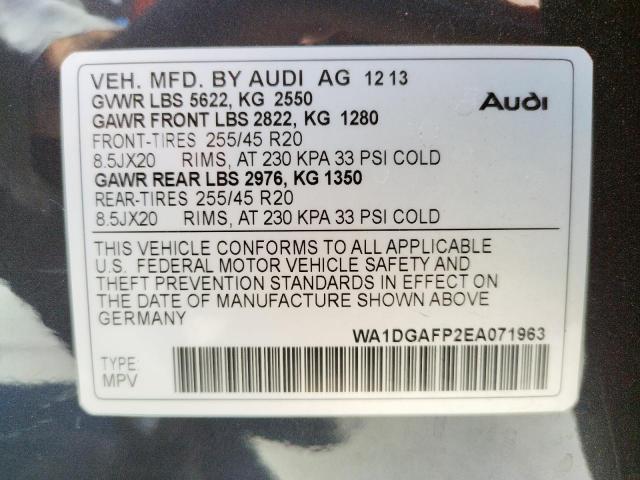 Photo 9 VIN: WA1DGAFP2EA071963 - AUDI Q5 PREMIUM 