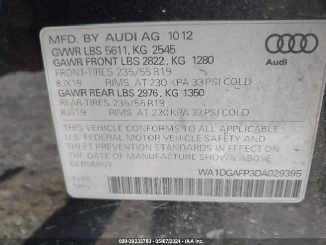 Photo 8 VIN: WA1DGAFP3DA029395 - AUDI Q5 