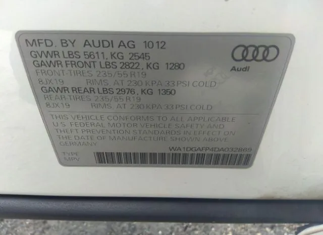 Photo 8 VIN: WA1DGAFP4DA032869 - AUDI Q5 