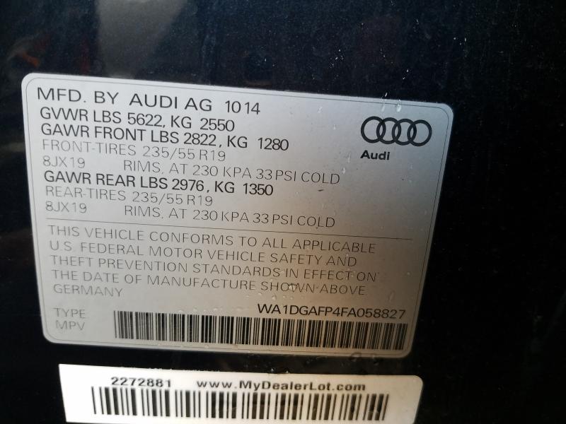 Photo 9 VIN: WA1DGAFP4FA058827 - AUDI Q5 PREMIUM 