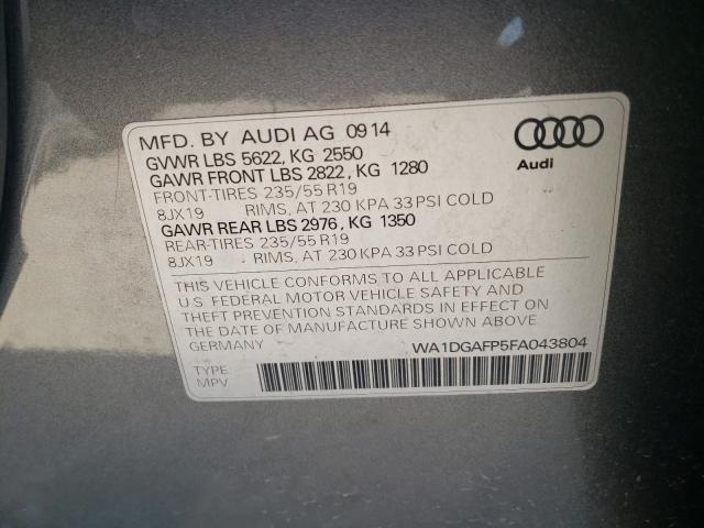 Photo 9 VIN: WA1DGAFP5FA043804 - AUDI Q5 PREMIUM 