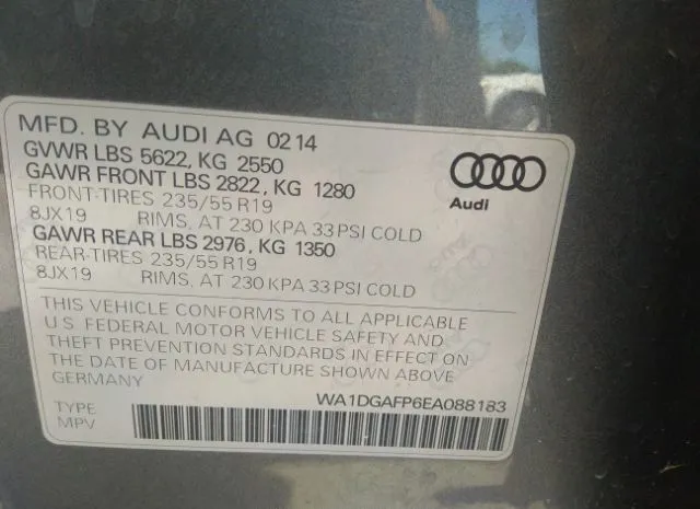 Photo 8 VIN: WA1DGAFP6EA088183 - AUDI Q5 