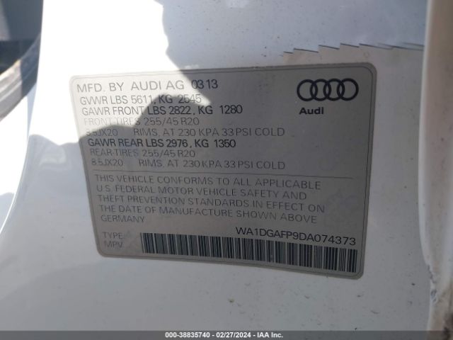 Photo 8 VIN: WA1DGAFP9DA074373 - AUDI Q5 