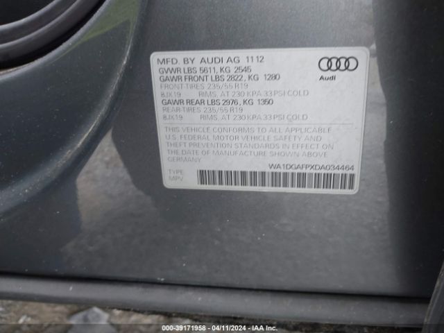 Photo 8 VIN: WA1DGAFPXDA034464 - AUDI Q5 