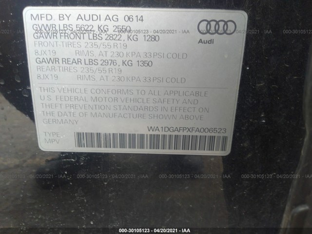 Photo 8 VIN: WA1DGAFPXFA006523 - AUDI Q5 