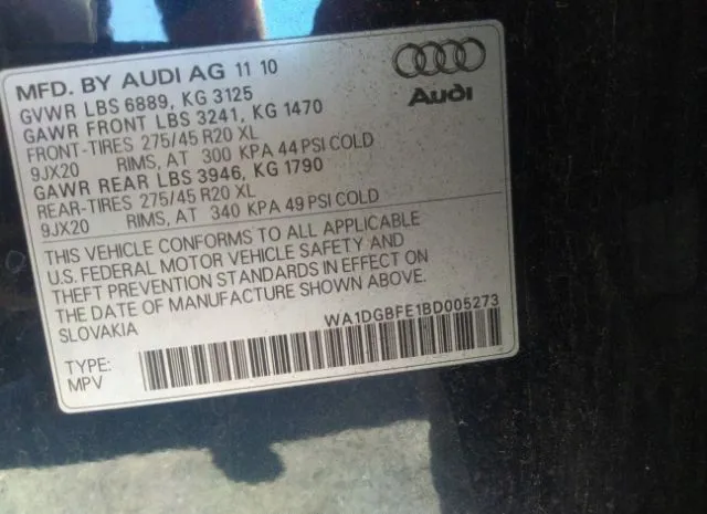 Photo 8 VIN: WA1DGBFE1BD005273 - AUDI Q7 