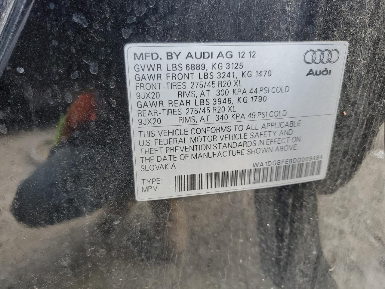 Photo 11 VIN: WA1DGBFE8DD009484 - AUDI Q7 