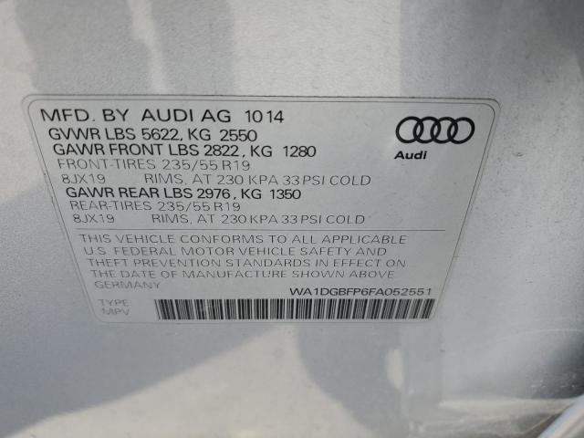 Photo 9 VIN: WA1DGBFP6FA052551 - AUDI Q5 PREMIUM 