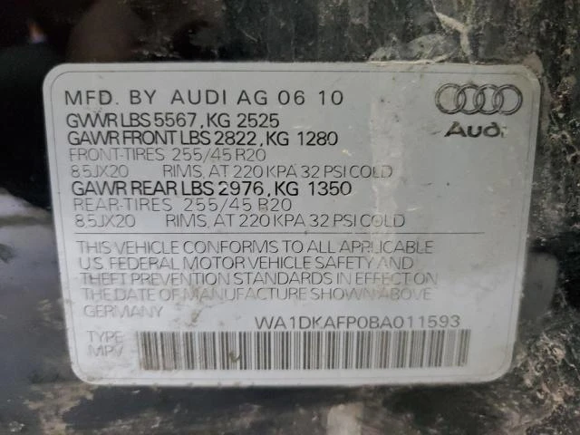 Photo 12 VIN: WA1DKAFP0BA011593 - AUDI Q5 PREMIUM 