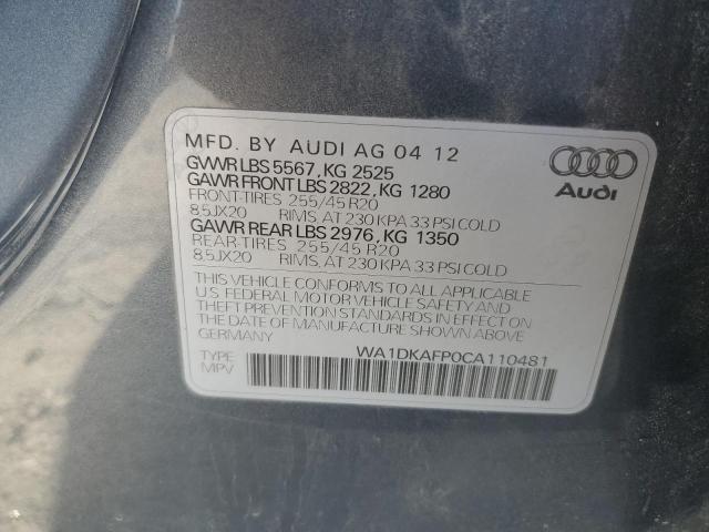 Photo 12 VIN: WA1DKAFP0CA110481 - AUDI Q5 