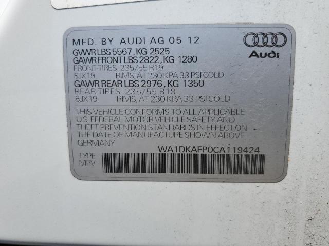 Photo 11 VIN: WA1DKAFP0CA119424 - AUDI Q5 