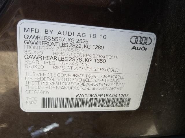 Photo 9 VIN: WA1DKAFP1BA041203 - AUDI Q5 PREMIUM 