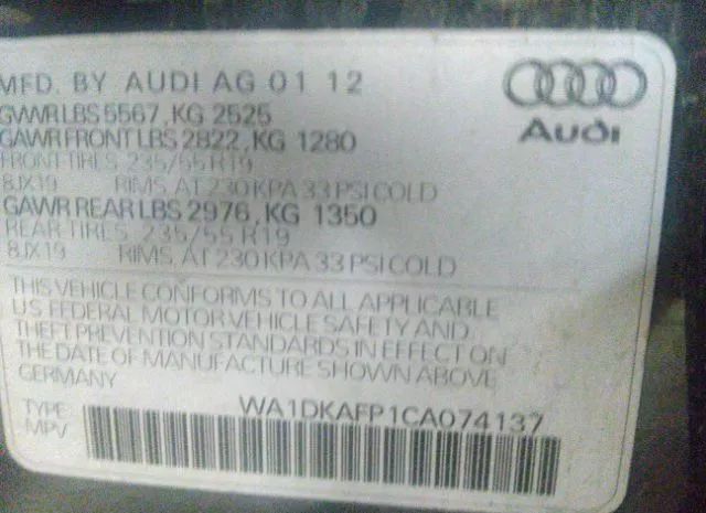 Photo 8 VIN: WA1DKAFP1CA074137 - AUDI Q5 