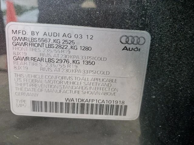 Photo 12 VIN: WA1DKAFP1CA101918 - AUDI Q5 PREMIUM 