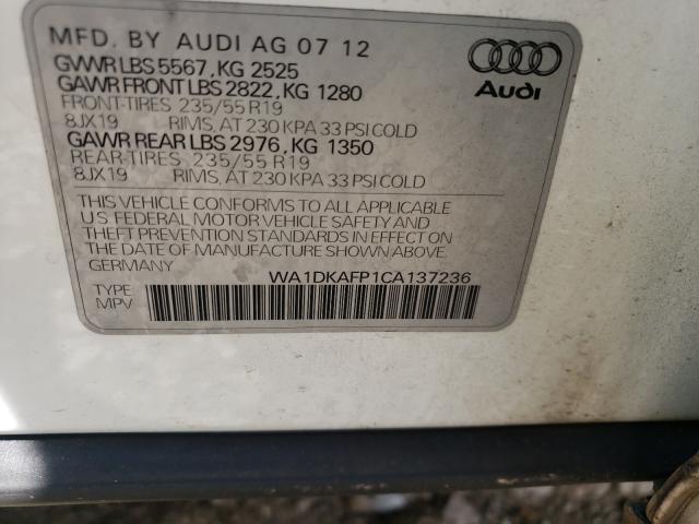 Photo 9 VIN: WA1DKAFP1CA137236 - AUDI Q5 PREMIUM 