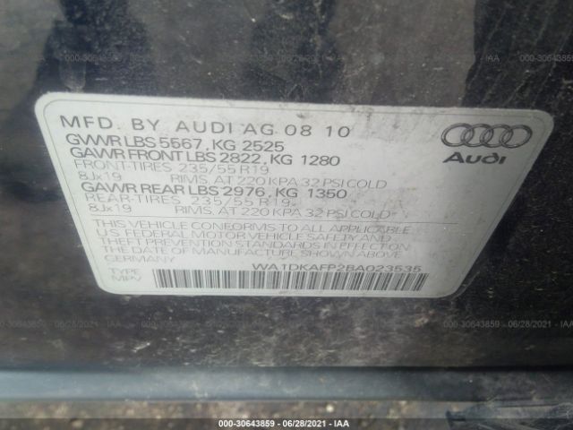 Photo 8 VIN: WA1DKAFP2BA023535 - AUDI Q5 