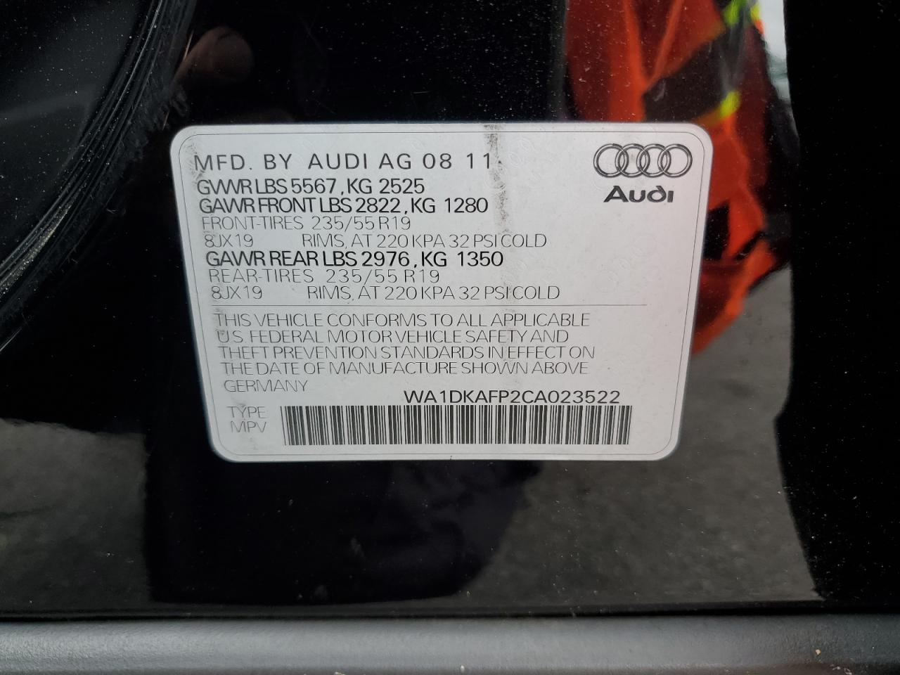 Photo 11 VIN: WA1DKAFP2CA023522 - AUDI Q5 