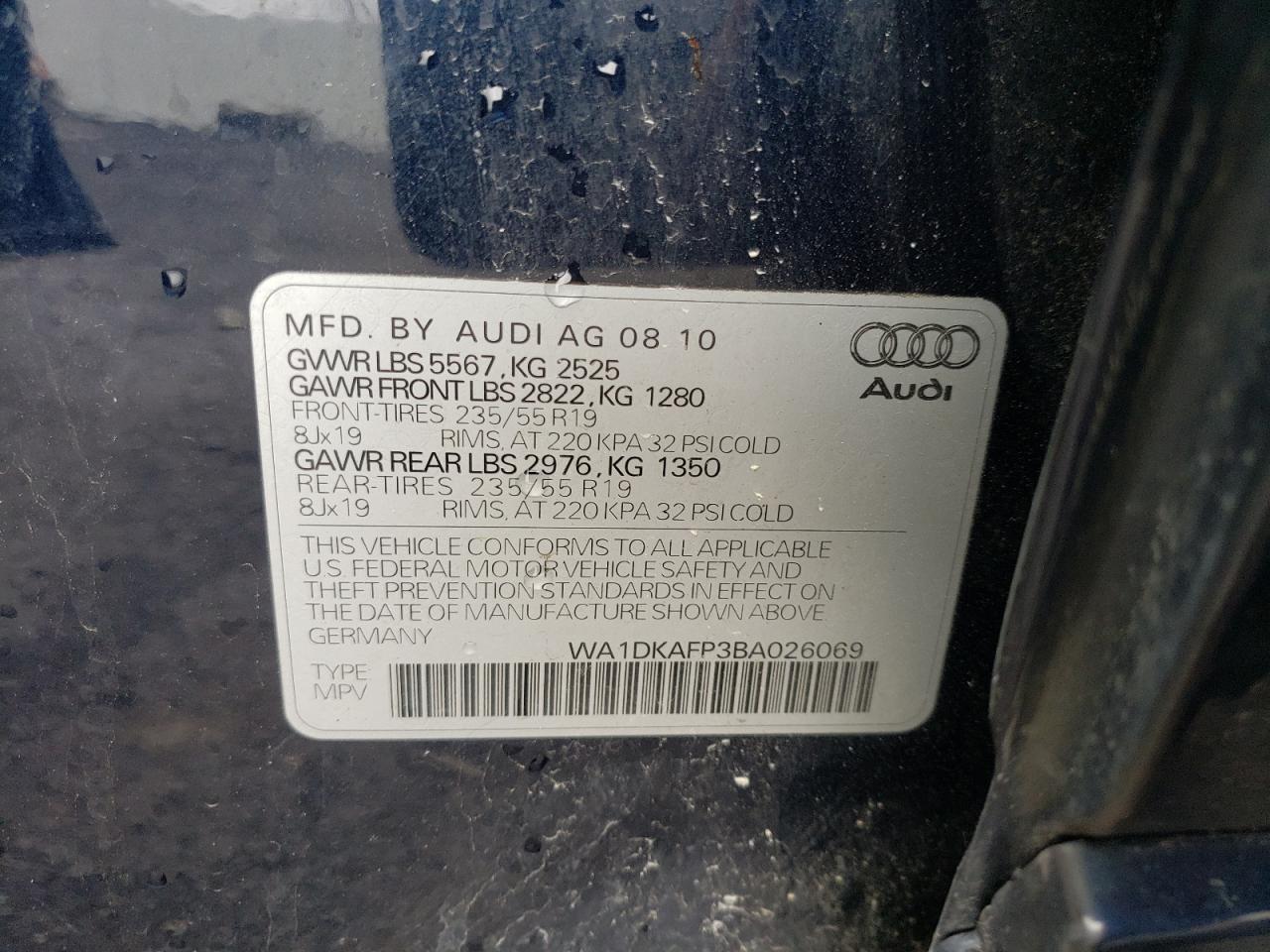 Photo 12 VIN: WA1DKAFP3BA026069 - AUDI Q5 