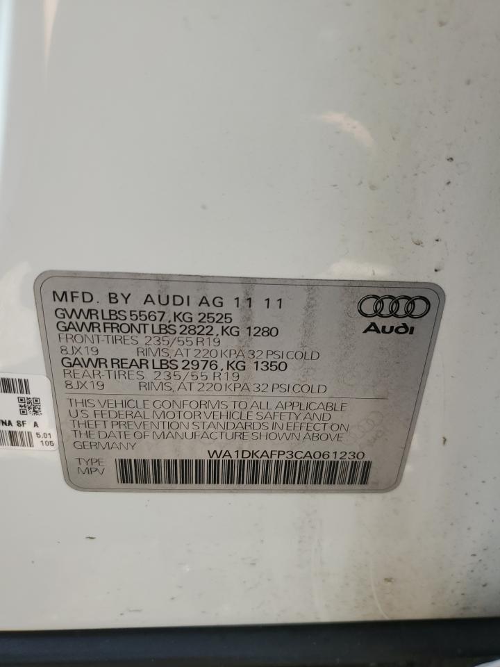 Photo 11 VIN: WA1DKAFP3CA061230 - AUDI Q5 