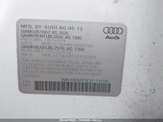 Photo 8 VIN: WA1DKAFP3CA114556 - AUDI Q5 