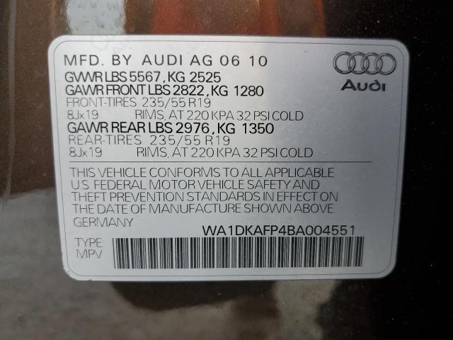 Photo 12 VIN: WA1DKAFP4BA004551 - AUDI Q5 