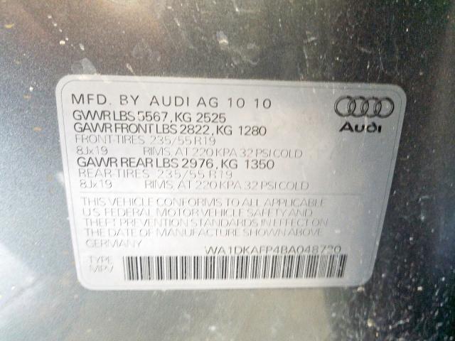 Photo 9 VIN: WA1DKAFP4BA048730 - AUDI Q5 PREMIUM 