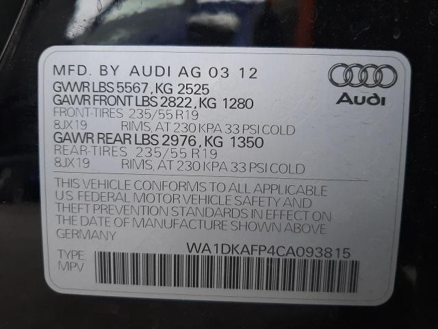 Photo 9 VIN: WA1DKAFP4CA093815 - AUDI Q5 PREMIUM 