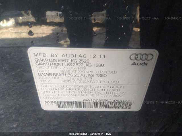 Photo 8 VIN: WA1DKAFP6CA068124 - AUDI Q5 